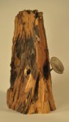 Wooden mushroom on locust post