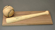 Baseball and bat plaque